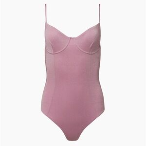 Onia shimmery pink one piece swimsuit